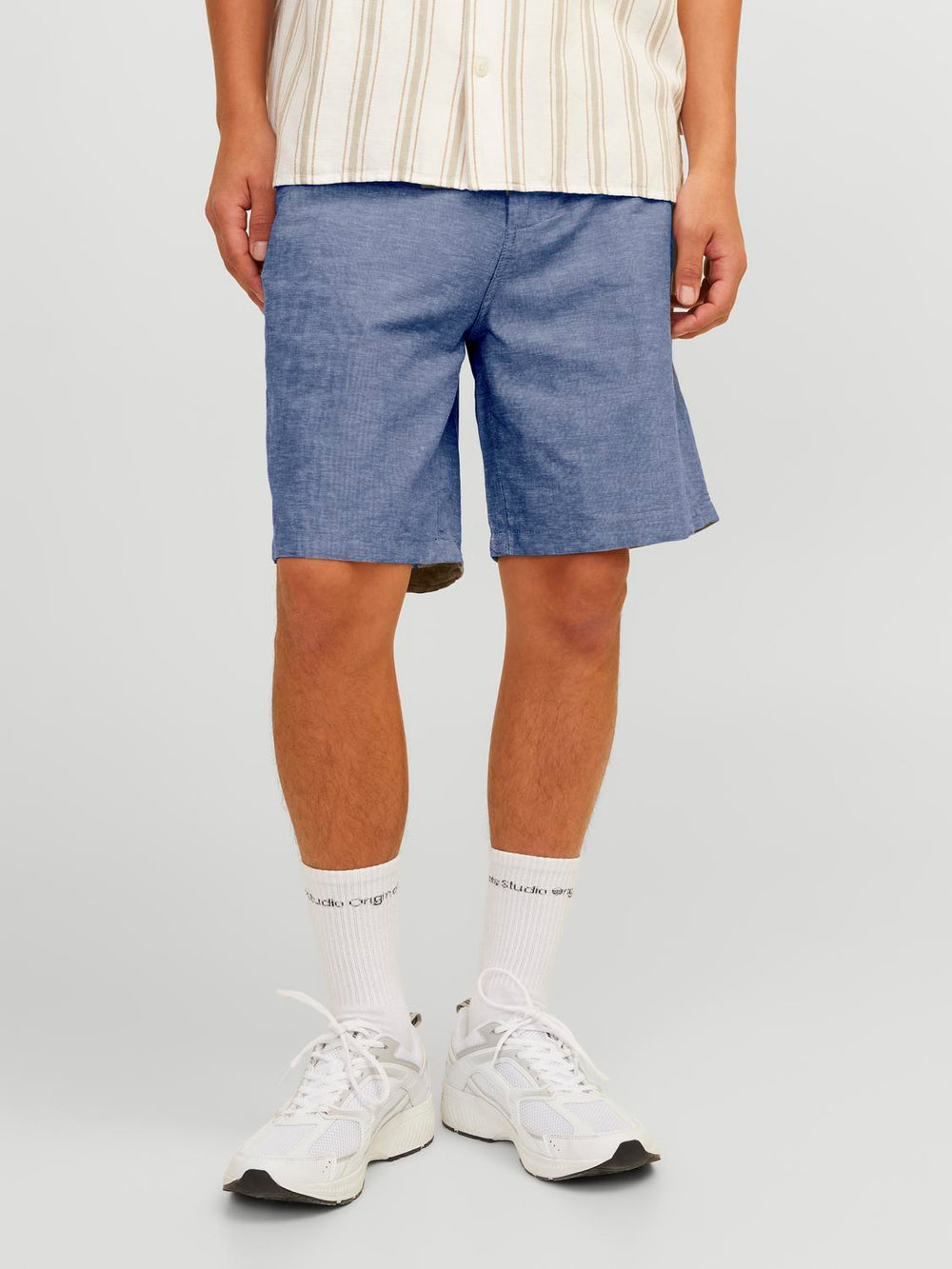 SHORTS SUMMER LINO - Faded Denim Detail:MELANGE