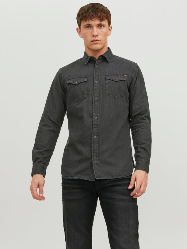 Product CAMISA SHERIDAN DENIM - Black Denim Fit:Slim - Image 1