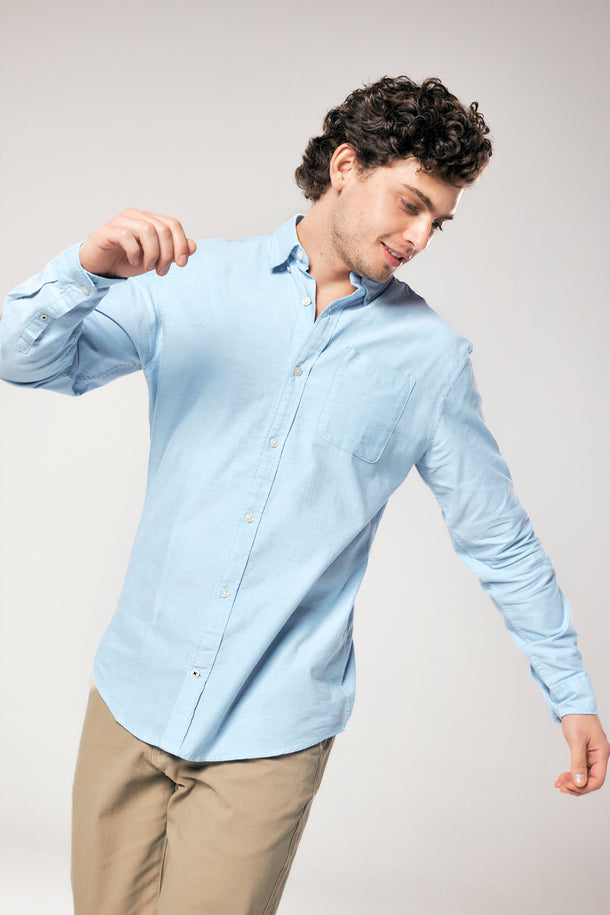 Product CAMISA OXFORD - Cashmere Blue Fit:SLIM FIT - Image 3