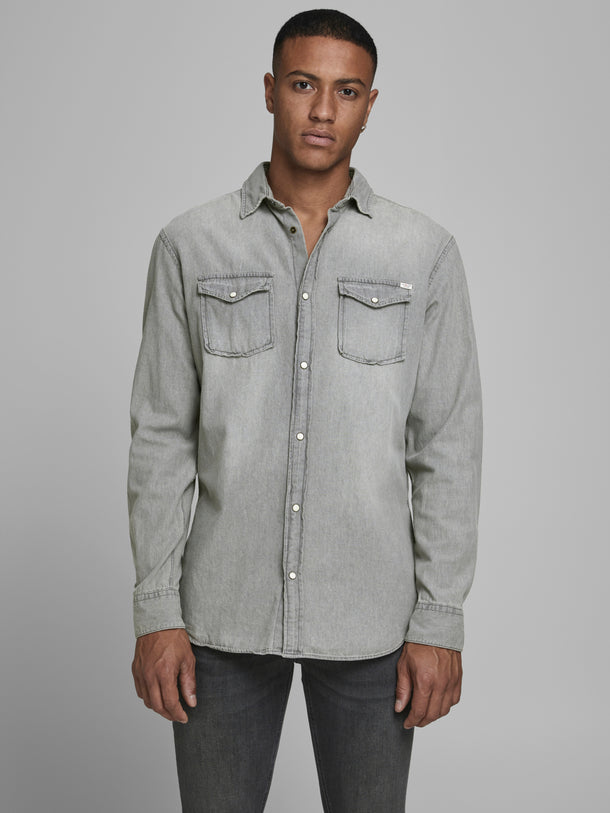 Product CAMISA SHERIDAN DENIM - Light Grey Denim Fit:Slim - Image 1