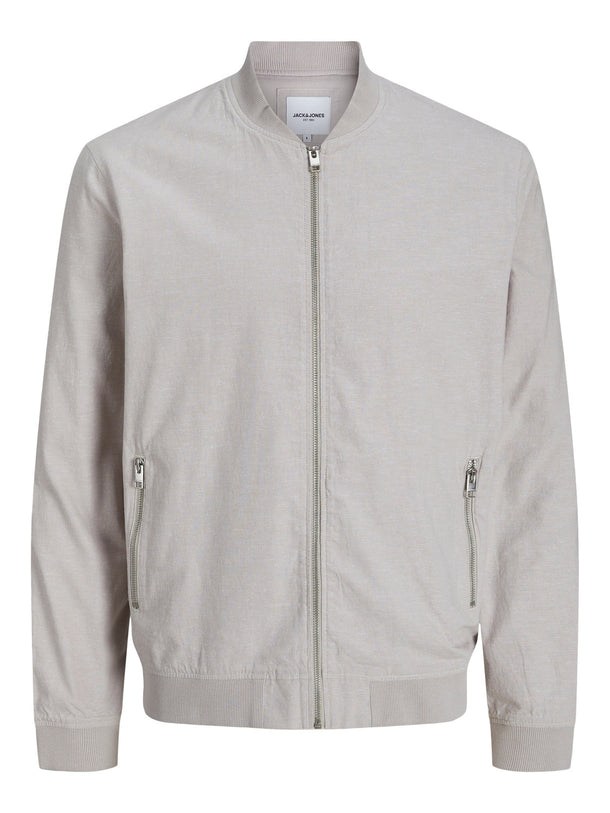 Product BOMBER JACKET SUMMER LINEN - Crockery Detail:MELANGE - Image 1