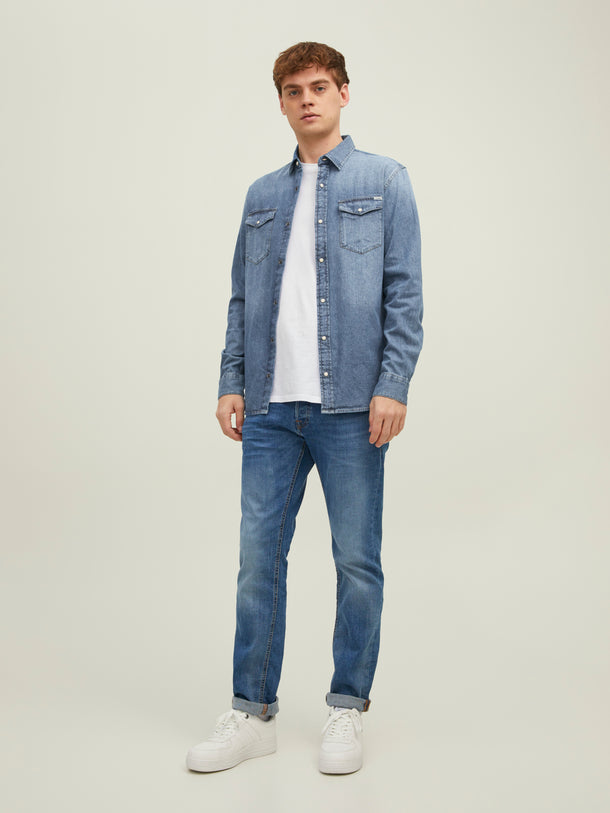 Product CAMISA SHERIDAN DENIM - Medium Blue Denim Fit:SLIM - Image 8