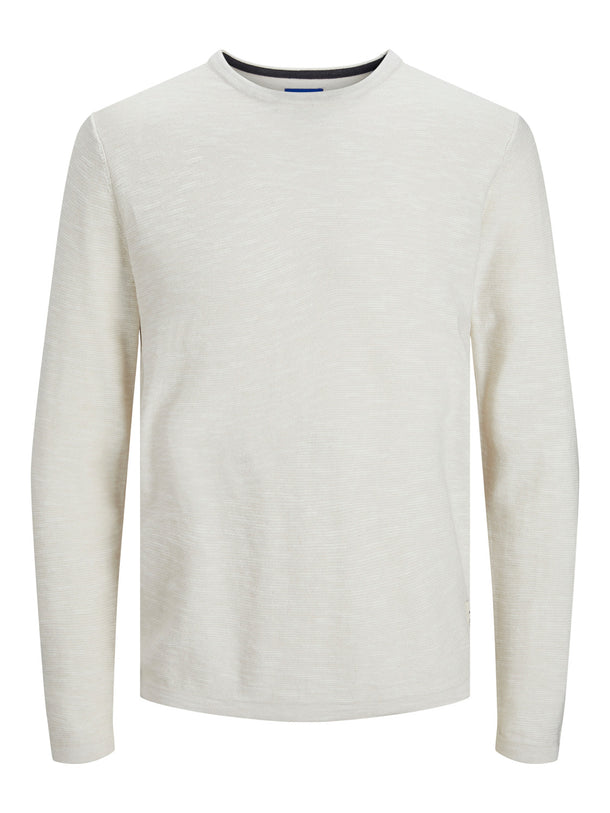 Product JORJAY KNIT CREW NECK - Peyote Detail:Cloud dancer - Image 1