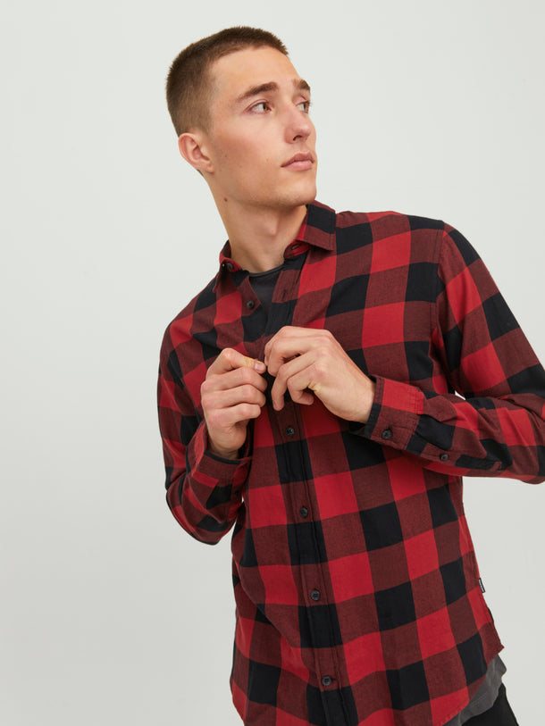 Product CAMISA LEÑADOR GINHAM - Brick Red Fit:SLIM FIT - Image 3