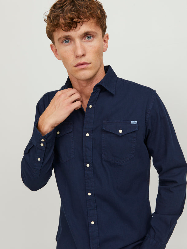 Product CAMISA SHERIDAN DENIM - Dark Navy Fit:SLIM - Image 3