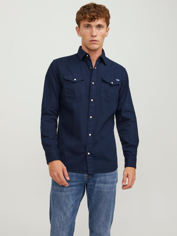 Product CAMISA SHERIDAN DENIM - Dark Navy Fit:SLIM - Image 1