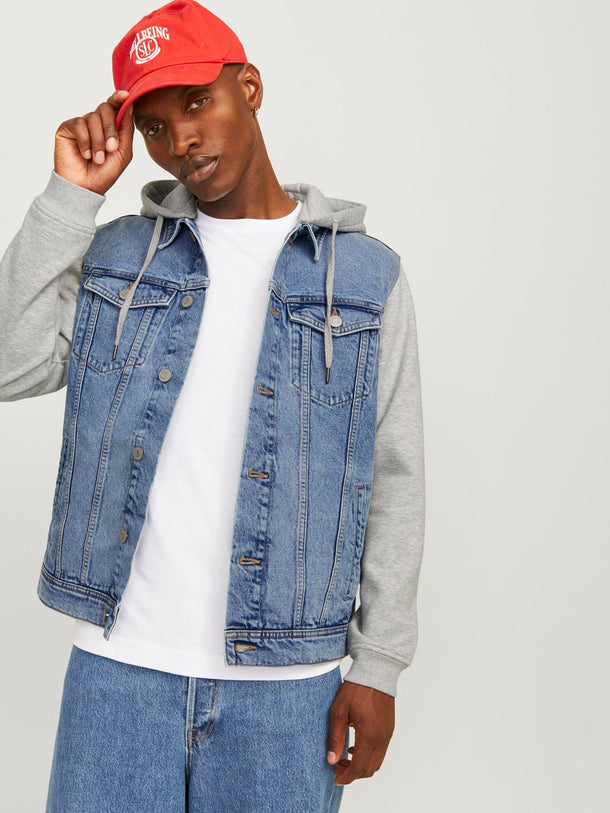 Product DENIM JACKET HOODIE - Blue Denim - Image 3