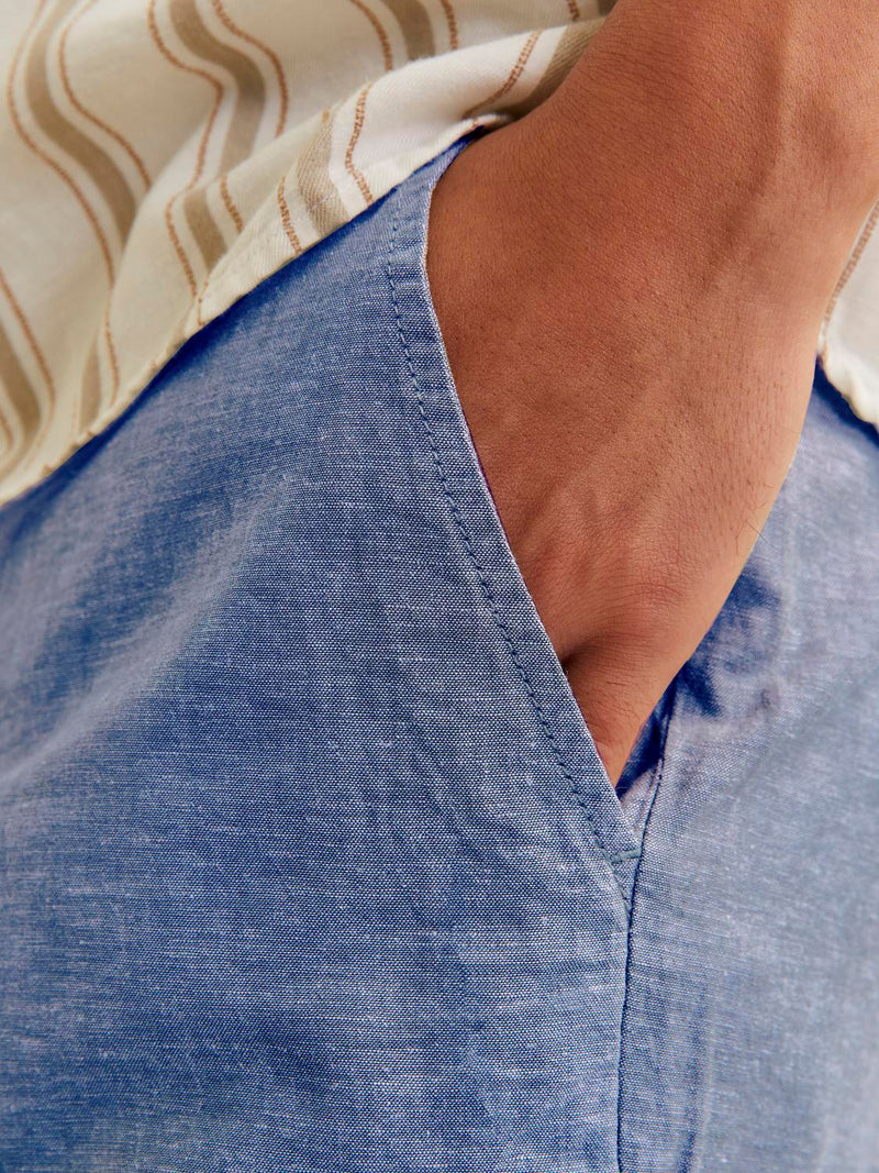 SHORTS SUMMER LINO - Faded Denim Detail:MELANGE
