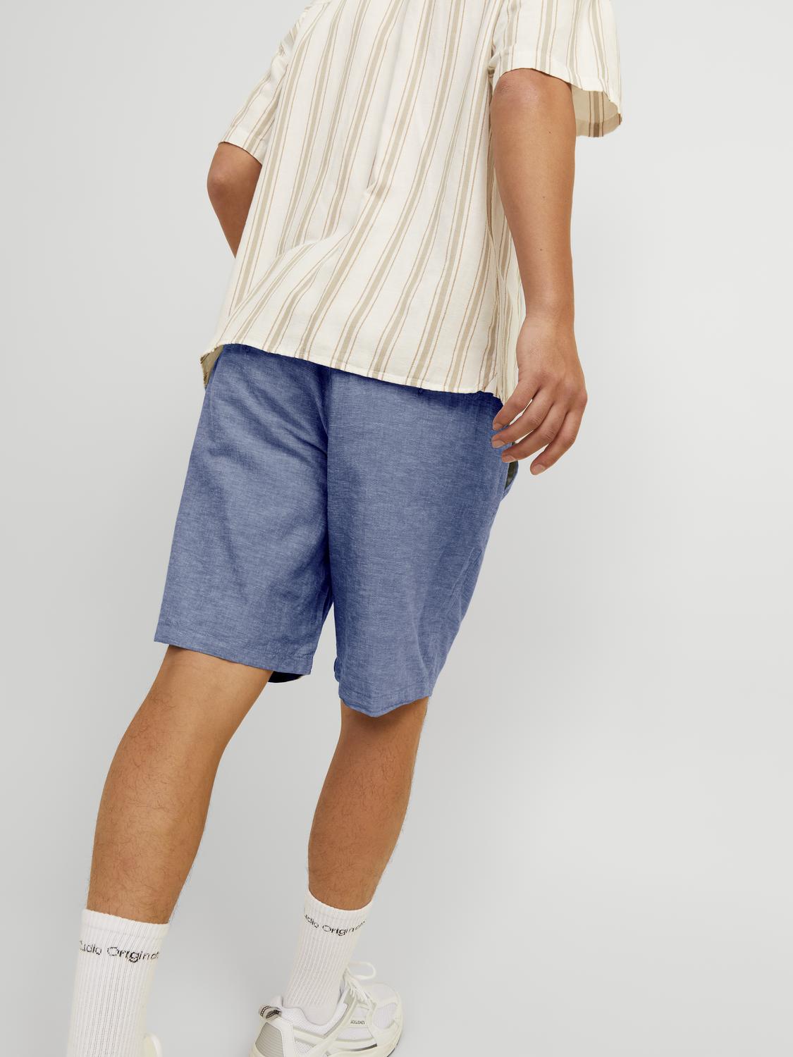 SHORTS SUMMER LINO - Faded Denim Detail:MELANGE