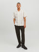 CAMISA SUMMER DE LINO - White Pepper Stripes:RELAXED FIT