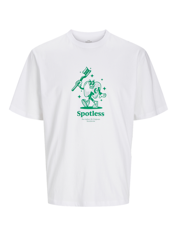 Product PLAYERA GAME - Bright White Print:GREEN PRINT - Image 1