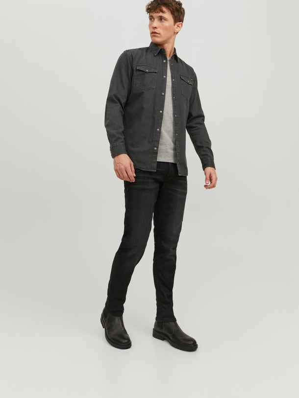 Product CAMISA SHERIDAN DENIM - Black Denim Fit:Slim - Image 8