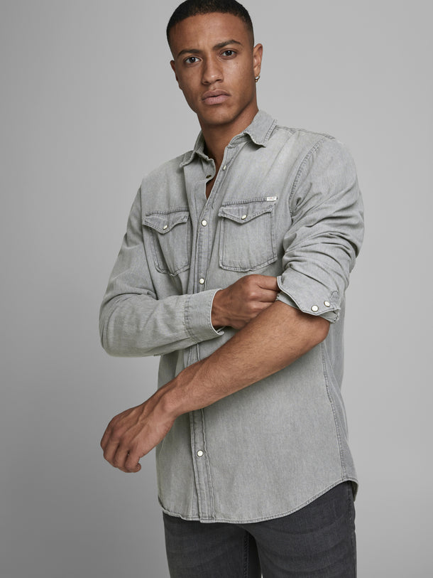 Product CAMISA SHERIDAN DENIM - Light Grey Denim Fit:Slim - Image 2