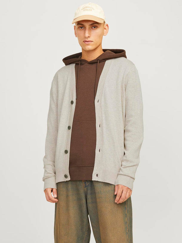 Product CARDIGÁN EMIL - Oatmeal Detail:MELANGE - Image 1