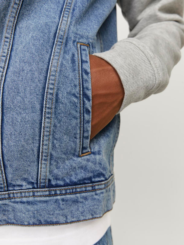 Product DENIM JACKET HOODIE - Blue Denim - Image 6